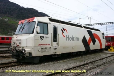 Ge 4/4 III 649 mit Werbebeschriftung Holcim - SPUR 0