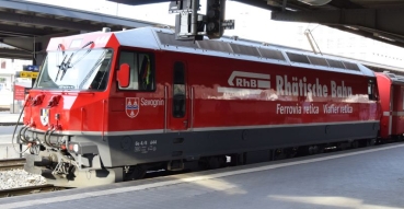Werbebeschriftung "Rhätische Bahn" für Ge 4/4 III 644 oder 647, geplottete Folie