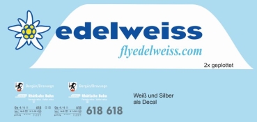 Ge 4/4 II 618 mit Werbung "Fly Edelweiss", Beschriftungsset