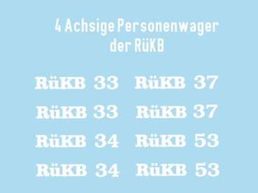 4-achsiger Personenwagen der RüKB, Decalset