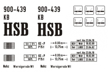 900-439, 7-fenstriger Neubauwagen Harz, Decalset