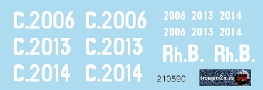 Umbeschriftungsnummern für RhB C 2012, Decalset