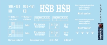 904-161 Packwagen der HSB, Zustand 2020, Decalset