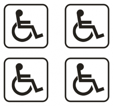 Rollstuhlfahrer - Emblem