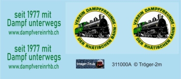 K 5563 (WN 9854) Packwagen vom "Verein Dampffreunde der Rhätischen Bahn", Decalset und Aufkleber nur für die Schiebetür!