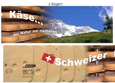Werbebeschriftung für Haikqq-y 5168   Schweizer Käse, Aufkleber mit Konturschnitt