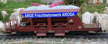 Werbebeschriftung ARGE Frischbeton AROSA für Fac