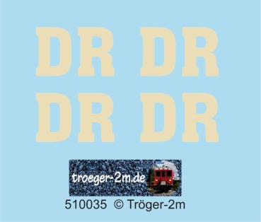DR for railcar beige, 11mm, decal set