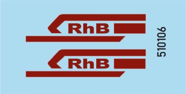 RhB sign 158 x 37, red, Plottfoil