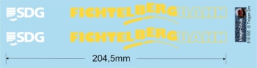 Logo SDG Fichtelbergbahn 204,5mm, Decalset