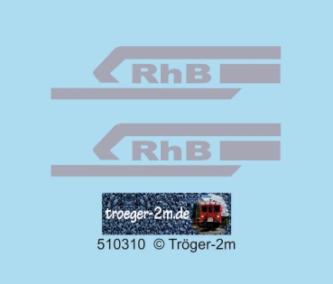 RhB - Logo, Silber 44,6 x 10,2 mm, Decalset