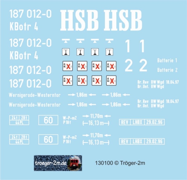 187 012-4, Decalset, Mehrfarb UV-Druck