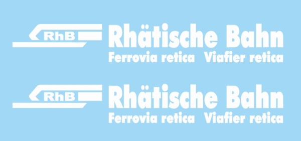 Werbebeschriftung "Rhätische Bahn" für Ge 4/4 III 644 oder 647, geplottete Folie