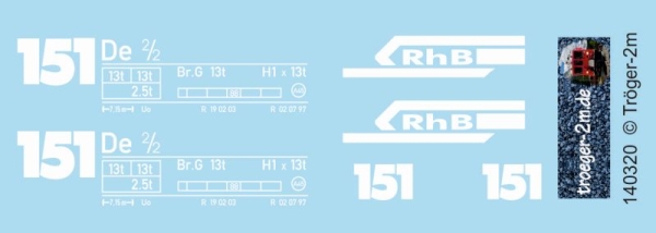 De 2/2 151, Decalset