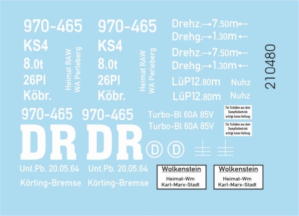 Cabriowagen 970-465 Jöhstadt, Decalset