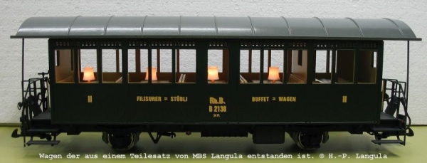 B 2138 - Filisurer = Stübli, Historischer Wagen (Museumsbeschriftung), Decalset