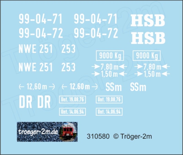 99-04-71 oder 99-04-72, Decalset