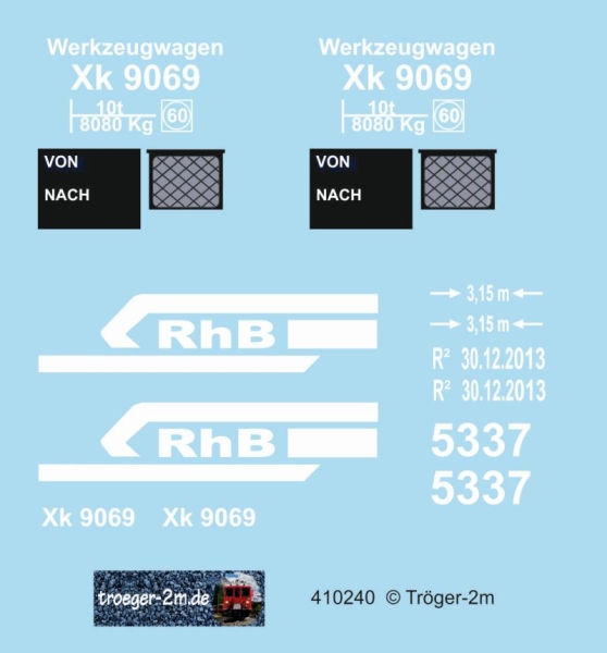 Xk 9069 RhB tool Trolleys