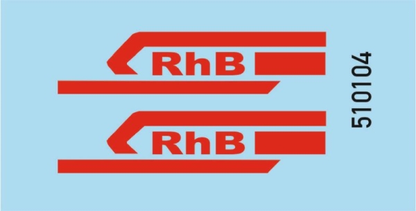 RhB - Logo, Rot 50 x 12 mm, Decal