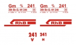 Gm 4/4 241, roter Druck, Decalset