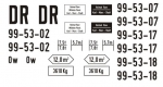 99-53-02, 07, 17 oder 18, Decalset