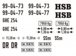 99-04-73 oder 99-04-77, Decalset