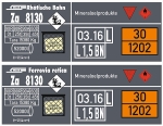 Information panel on the boiler support for RhB tank cars Za 8130